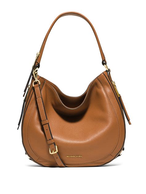 michael kors brown hobo bag|michael kors shoulder bag small.